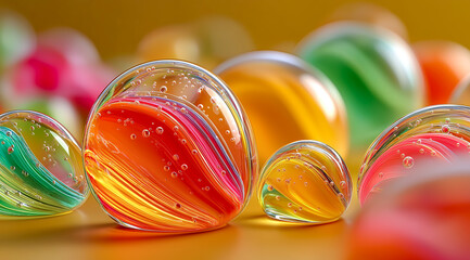 透明球体があるアブストラクトグラフィック素材