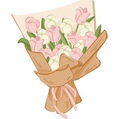 Spring Flower Bouquet Illustration 
