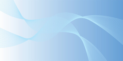 Blue wavy line pattern background vector