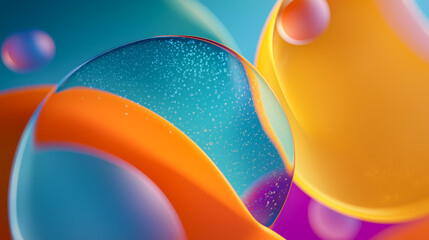 透明球体があるアブストラクトグラフィック素材