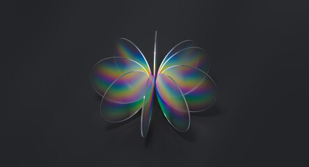 Abstract AI Business Innovation with Holographic Data Sphere. 3d rendering.