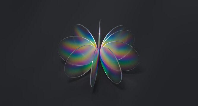 Abstract AI Business Innovation with Holographic Data Sphere. 3d rendering.