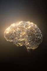 Abstract Digital Brain Representing Artificial Intelligence and Future Technology