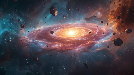 Cosmic galaxy with vibrant colors