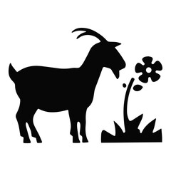 Goat with Flower Icon