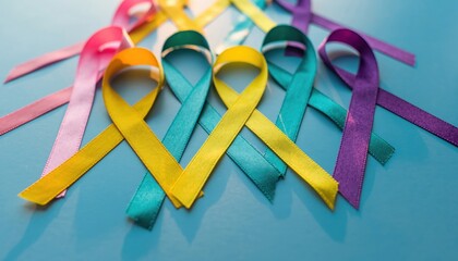 World cancer day colorful ribbons cancer awareness blue background international agency for research on cancer