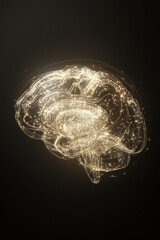 Abstract Digital Brain Representing Artificial Intelligence and Future Technology