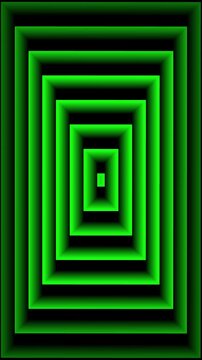 Abstract glowing radio waves animation. Rectangle Loop in black background. green color Radio wire animation.