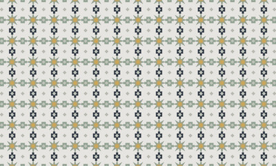 Seamless Star Cross Mosaic Background – Sage Cream Charcoal Gold Geometric Vector Pattern