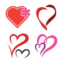 valentine heart love logo