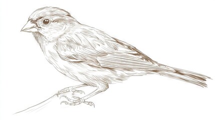 Dotted Bird Graphic Artwork on Plain Background