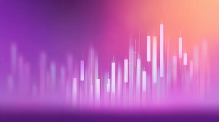 Abstract colorful background with digital financial charts, glowing candlestick patterns, and modern gradient design for creative projects and presentations