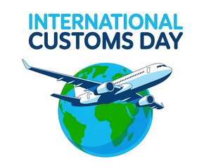 International customs day celebration illustration