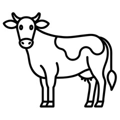 This is an outline icon of a cow