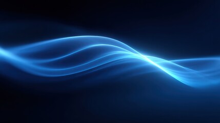 Blue Light Waves in Abstract Background Creating a Calm and Serene Atmosphere, Perfect for Modern Digital Art and Technology Concepts