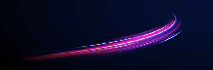 Color line swirl road light dynamic motion speed traffic city.
