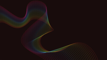 black background with rainbow colored spiral lines