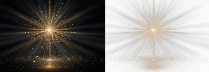 Star beam glow flash light cosmic radiant lens flare.
