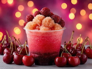 Slush ice drink in a cup