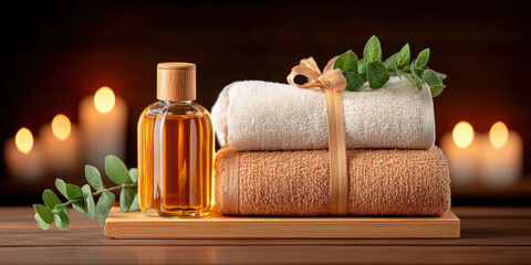 The mouth of an oil bottle sauna and spa background