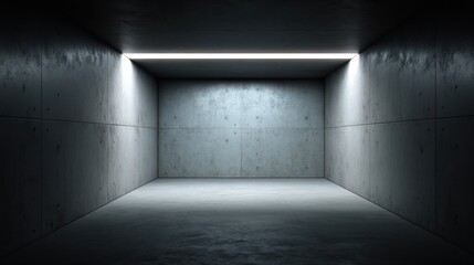 Empty modern concrete room