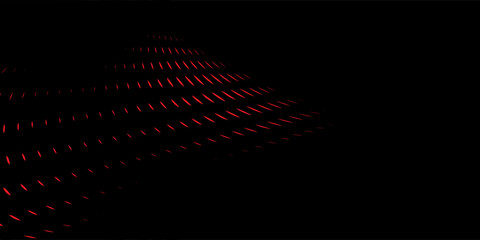 Red dot and black abstract background