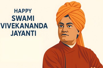 Happy swami vivekananda jayanti commemoration