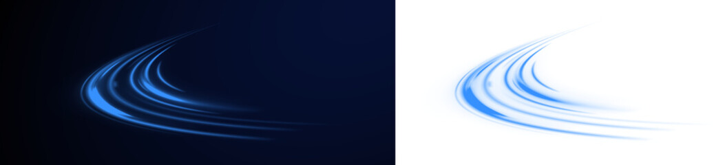 Line swirl color road light dynamic motion speed traffic night.
