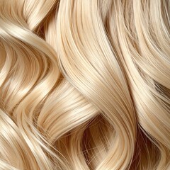 Naklejka premium Close-up of flowing, blonde, wavy hair (1)