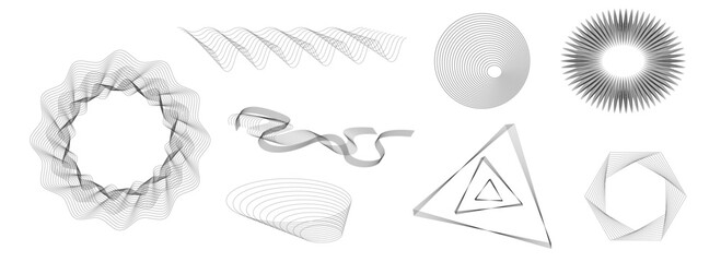 Abstrac universal trend of geometric halftone shapes is set against a bold, bright elemental composition. Element design for Magazines, leaflets, billboards, sales illustration