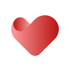 Red 3D Heart. Valentine&rsquo;s Day, Mother&rsquo;s Day, Wedding, I Love You. Design Element for Poster, Card, Banner, Flyer. Vector Illustration.