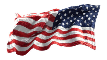 Fototapeta premium Waving American Flag isolated