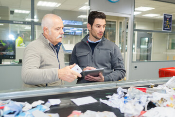 the paper recycling factory workers
