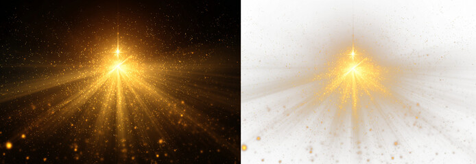 Flash glow beam star light radiant cosmic rays.
