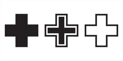 Obraz premium Three cross symbols