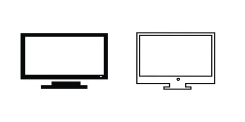 Computer monitor icon set. Different monitor icon.