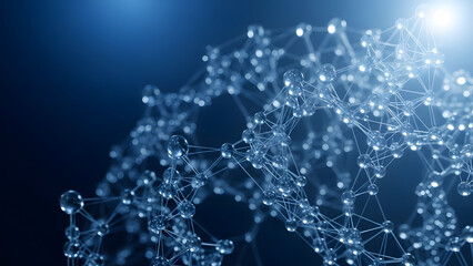 Complex molecular structure with interconnected particles