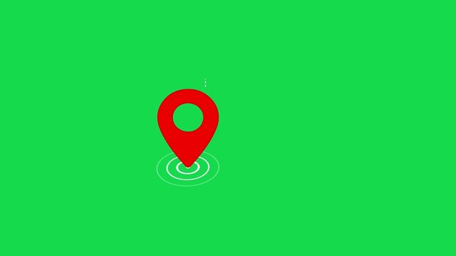 Boston GPS Map pin Location Animation with Digital Navigation Pointer on transparent background. Boston map label with location pin symbol. Boston city map with destination location concept
