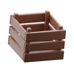 Wooden crate 3d illustration