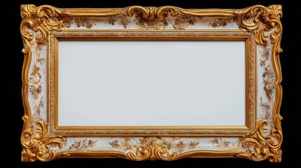 Ornate gold picture frame detail
