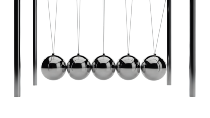 balancing ball craddle isolated on white transparent background PNG