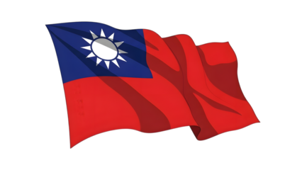 flag of taiwan isolated on transparent background PNG