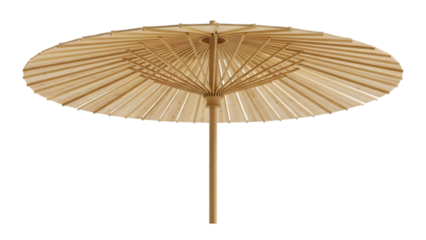 bamboo parasol, isolated on transparent background PNG