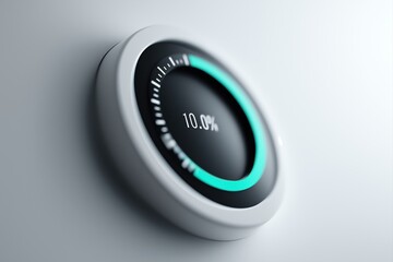 Minimal medical UI loading interface with soft circular progress ring on clean background