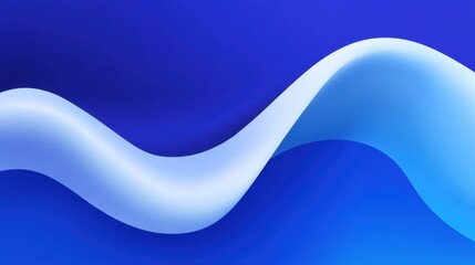 Obraz premium Abstract flowing wave pattern in blue gradient colors highlighting smooth curves and modern design suitable for backgrounds or artistic projects