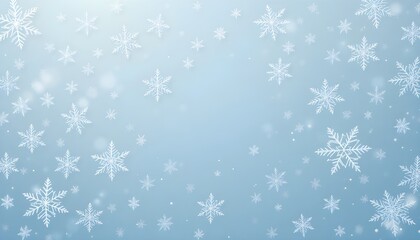 Snowflakes vector background with delicate, symmetrical snowflake shapes scattered evenly across the composition. Elegant winter atmosphere with clean geometric forms and fine line details. Soft, min