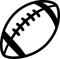 doodle sketch American football ball silhouette vector illustration