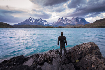 panoramic view of torres del paine national park, chile	
