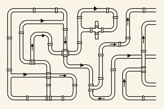 Industrial Pipe Routing Schematics