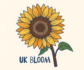 Retro Floral Cluster Art. Groovy 70s Flower Power. Vintage Botanical Illustration. Simple Hand Drawn Blooms. Colorful Spring Flowers.